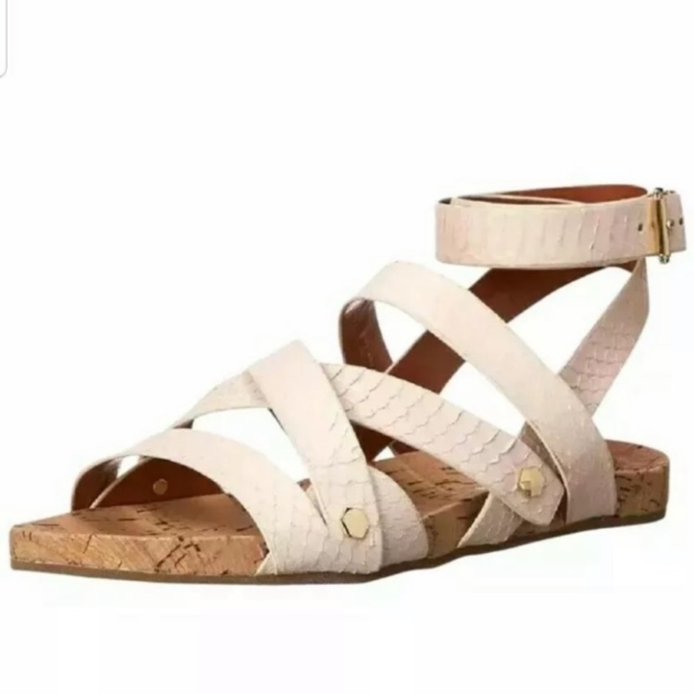 Rebecca Minkoff Tristan Ankle wrap sandals ivory
